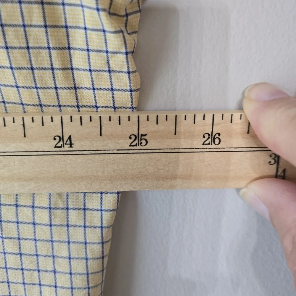 Polo Ralph Lauren  Classic‎ Fit Yellow Gingham Dress Shirt Preppy  16½